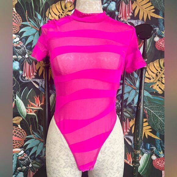 Pink mesh bodysuit new with tag - Picture 1 of 6